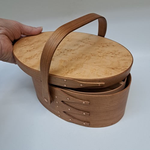 BJ-001 Shaker Treasure Box w/tray/handle $180 at Hunter Wolff Gallery