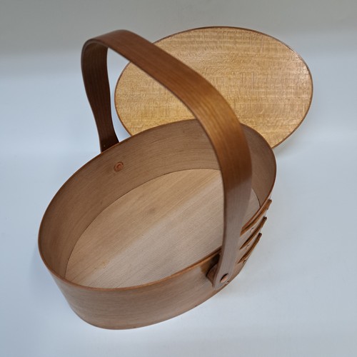 BJ-004 Shaker Treasure Box w/handle, Cherry $165 at Hunter Wolff Gallery