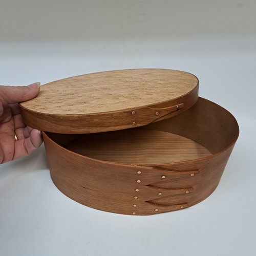 BJ-006 Shaker Treasure Box, Birds Eye Maple and Cherry  $165 at Hunter Wolff Gallery