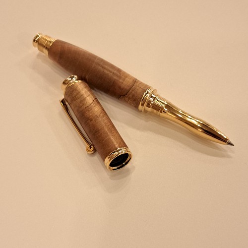 CR-018 Pen - Ambrosia Maple/Gold/Screw Cap $60 at Hunter Wolff Gallery