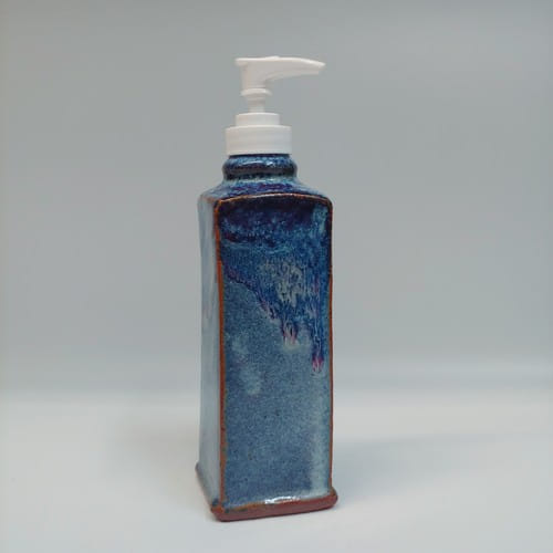 #220201 Soap Dispenser Blue $16 at Hunter Wolff Gallery