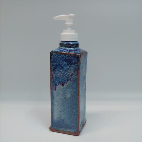 #220201 Soap Dispenser Blue $16 at Hunter Wolff Gallery