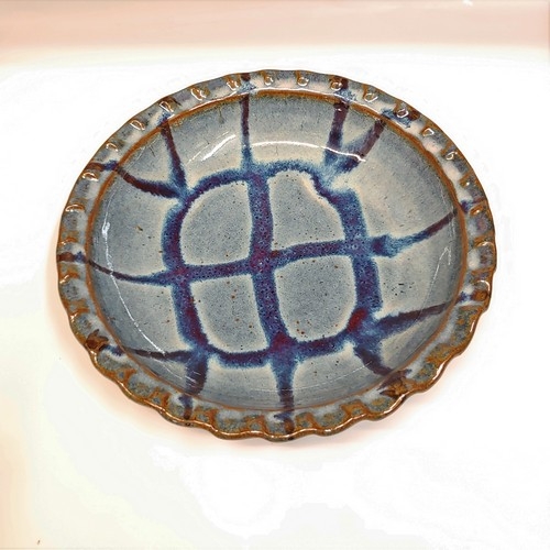 #221101 Pie Plate Blue $22 at Hunter Wolff Gallery