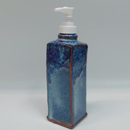 #220201 Soap Dispenser Blue $16 at Hunter Wolff Gallery