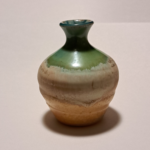 JP-020 Pottery Handmade Miniature Vase Pacific Sea, Sand $63 at Hunter Wolff Gallery