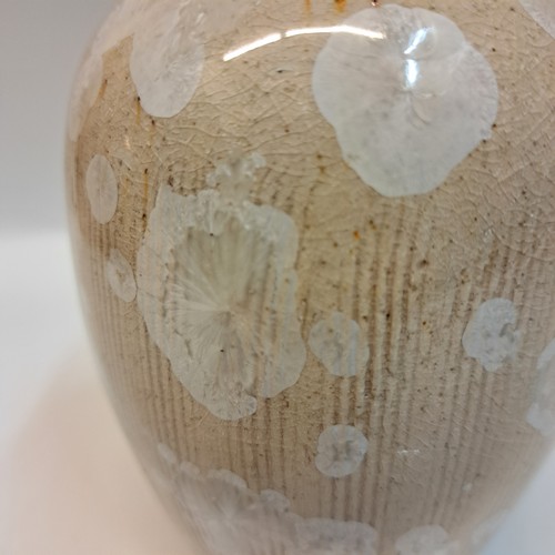 JP-025 Bottle, White Crystalline with Carved Texture & 18KG $200 at Hunter Wolff Gallery