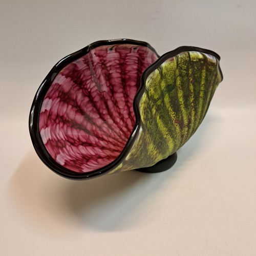 GBG-026 Shell, Primitive Green Shell & Raspberry $325 at Hunter Wolff Gallery