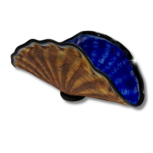 GBG-028 Shell, Primitive Gold Shell & Cobalt $455 at Hunter Wolff Gallery