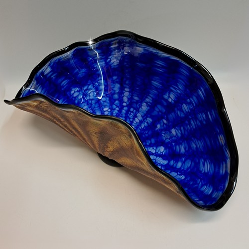 GBG-028 Shell, Primitive Gold Shell & Cobalt $455 at Hunter Wolff Gallery