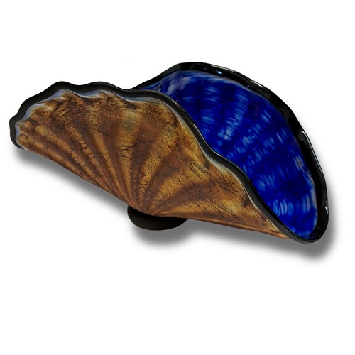 GBG-028 Shell, Primitive Gold Shell & Cobalt $455 at Hunter Wolff Gallery