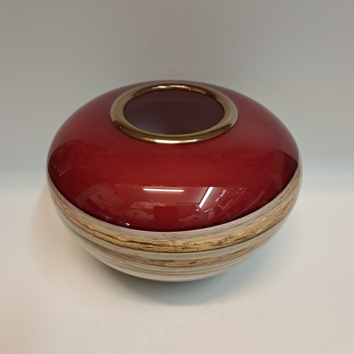 GBG-029 Sphere Bowl, Ruby Strata $430 at Hunter Wolff Gallery