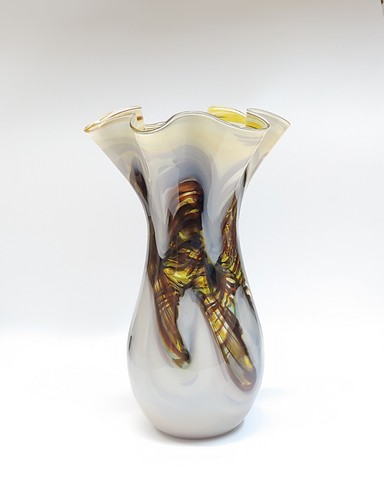 DB-646 Vase Earth Fluted 11.5x5 $225 at Hunter Wolff Gallery