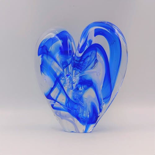 DG-031 Heart Blue & White 4.5  $110 at Hunter Wolff Gallery