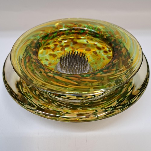 Click to view detail for GBG-032 Ikebana Vessel Green/Lime/Gold $125