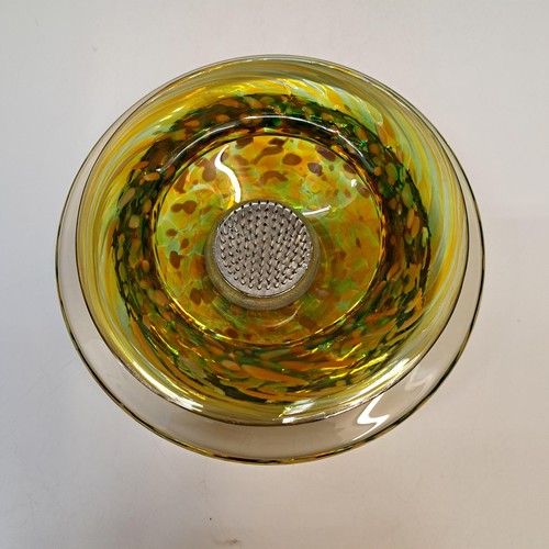 GBG-032 Ikebana Vessel Green/Lime/Gold $125 at Hunter Wolff Gallery