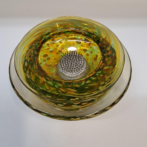 GBG-032 Ikebana Vessel Green/Lime/Gold $125 at Hunter Wolff Gallery