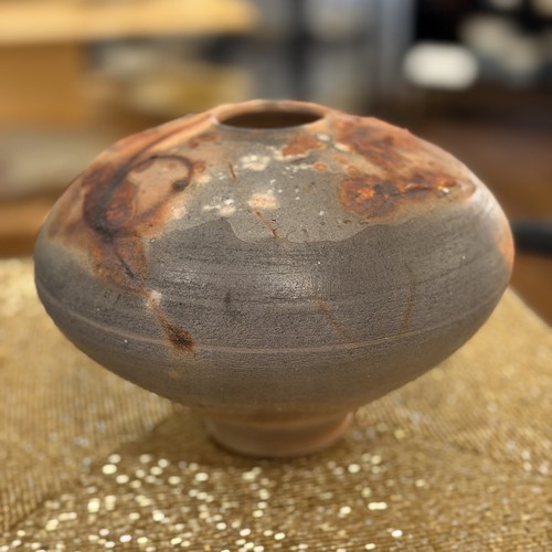 #261003 Anniversary  Vase Salt Bisque 6x8 $59 at Hunter Wolff Gallery