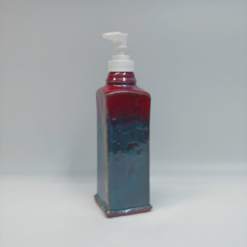 #220203 Soap Dispenser Red/Blue $16 at Hunter Wolff Gallery