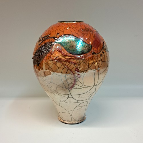 #231041 Raku, 3xFired 9.25x6 $42 at Hunter Wolff Gallery