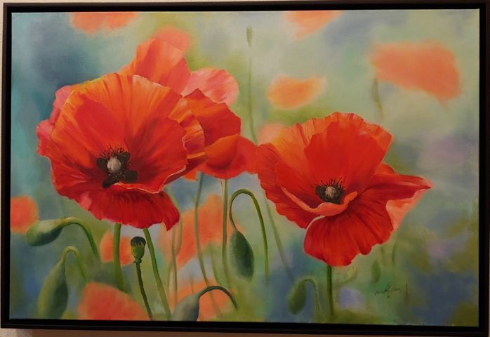 Poppy Time 24x36 $2300 at Hunter Wolff Gallery
