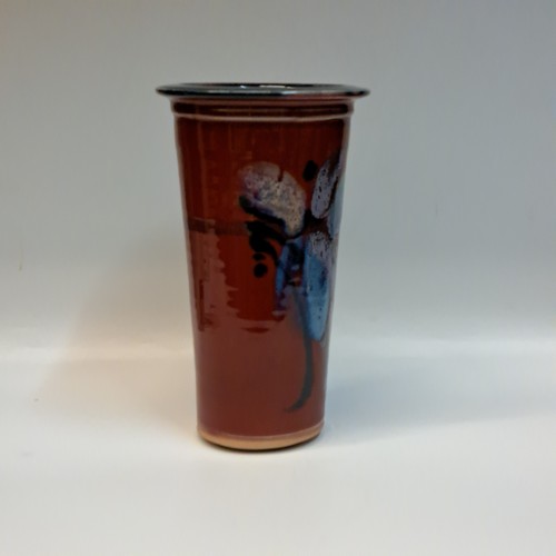 #240104 Vase Red, Blue, Teal 9.5x5.5 $28 at Hunter Wolff Gallery