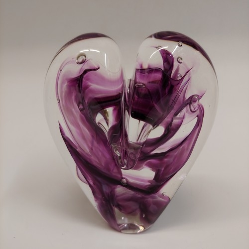 DG-070 Heart Purple and Lavender $110 at Hunter Wolff Gallery