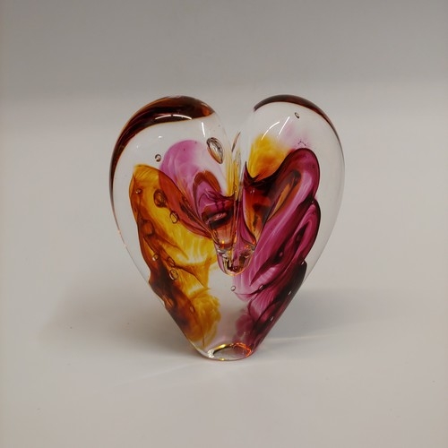 DG-072 Heart Fuchsia and Amber $110 at Hunter Wolff Gallery