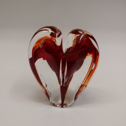 DG-078 Heart Red & Rust $110 at Hunter Wolff Gallery