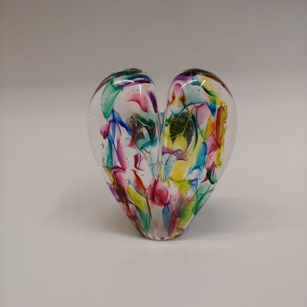 DG-083 Heart Multi-Color Droplets $110 at Hunter Wolff Gallery