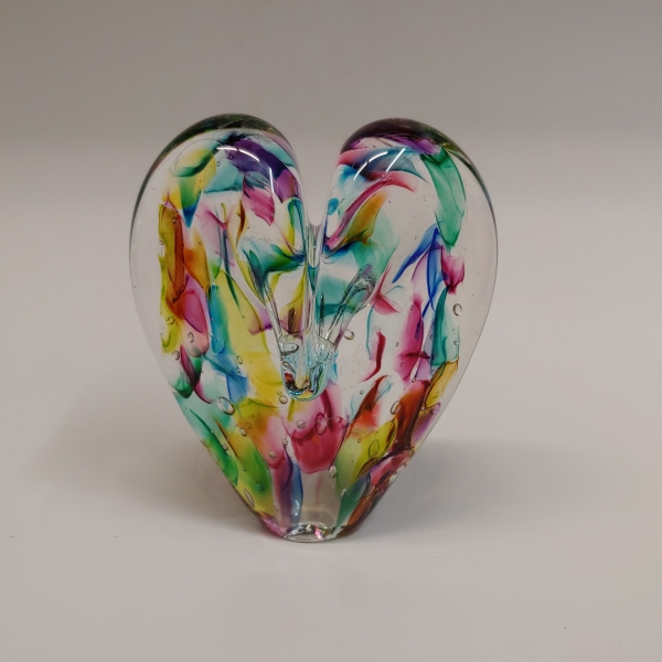 DG-083 Heart Multi-Color Droplets $110 at Hunter Wolff Gallery