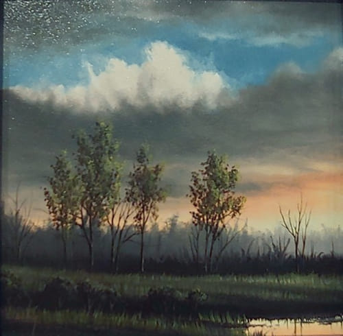 Passing Thunderstorm 6x6 $580 at Hunter Wolff Gallery