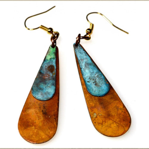 Click to view detail for EC-095 Earrings Teardrop $70