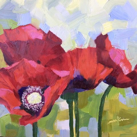 Red Poppies 4 at Hunter Wolff Gallery