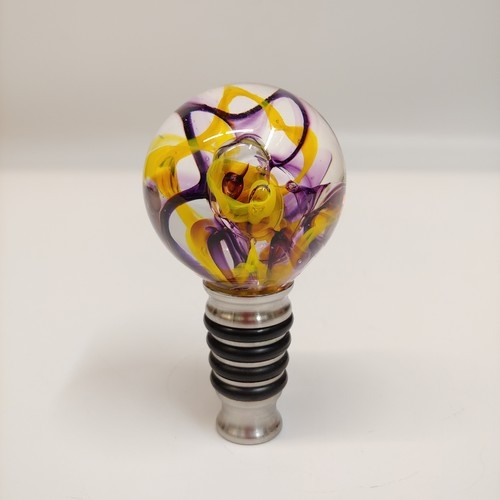 Click to view detail for DG-101 Bottle Stopper Yellow & Purple $48.50