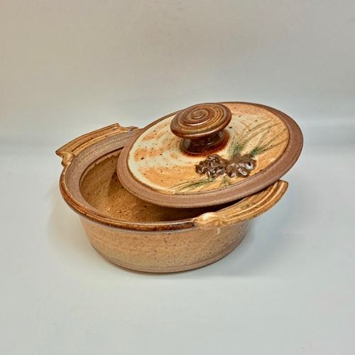 #230110  Casserole Pine Cone 10x3 $29.50 at Hunter Wolff Gallery