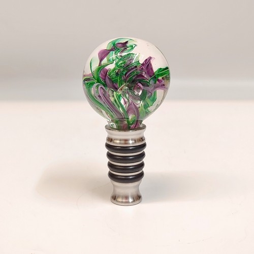 DG-104 Bottle Stopper Green & Purple $48.50 at Hunter Wolff Gallery