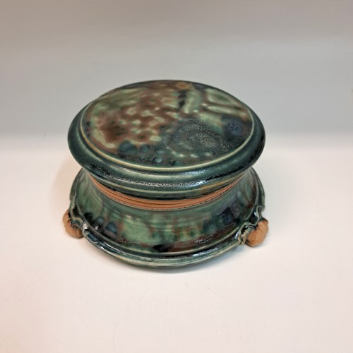 #231104 Lidded Treasure Box Green $28 at Hunter Wolff Gallery