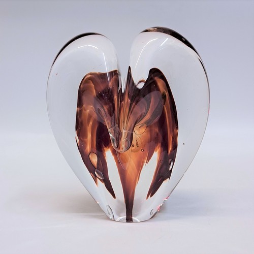 DG-111 Blown Glass Heart Dark Red $112 at Hunter Wolff Gallery