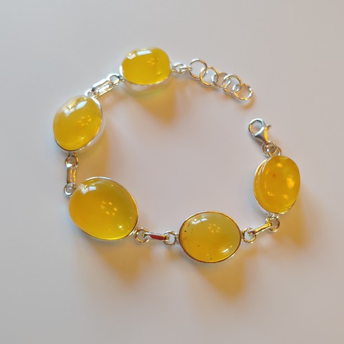 HWG-112 Bracelet yellow, Alternating 5 Ovals with Links $110 at Hunter Wolff Gallery