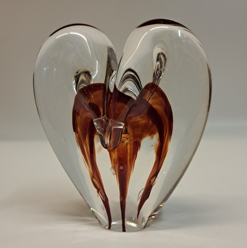 DG-114 Blown Glass Heart Dark Red $112 at Hunter Wolff Gallery