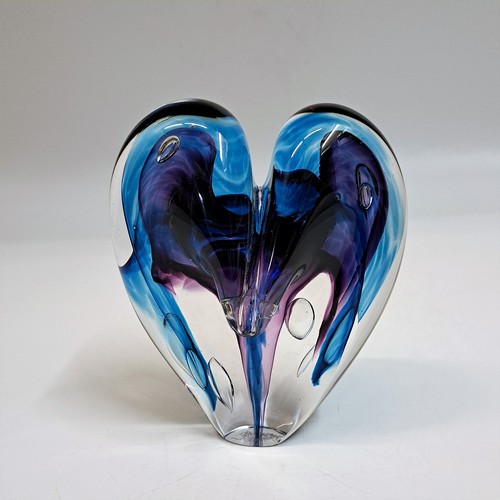 Click to view detail for DG-118 Heart Purple & Aqua $110