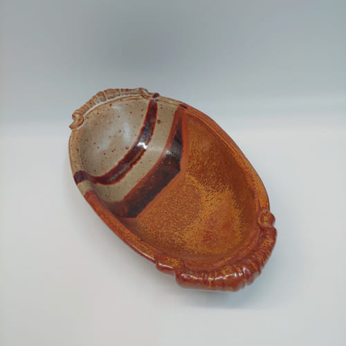 #220211 Biscuit Bowl Rust/Sand/Brown $14.50 at Hunter Wolff Gallery