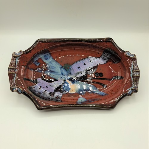 #230125 Baking Dish Red w/Splash 11x6.25 $18 at Hunter Wolff Gallery