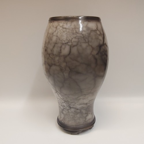 BS-013 Raku Vase, Naked 9.75x5 $175 at Hunter Wolff Gallery