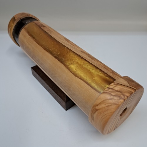 SC-143 Kaleidoscope, Exotic Hardwood, Olive Wood and Gold Resin $178 at Hunter Wolff Gallery