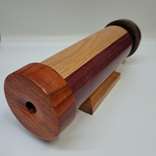 SC-148 Kaleidoscope, Exotic Hardwood Purple Heart, White Oak, Black Walnut, African Padauk $178 at Hunter Wolff Gallery