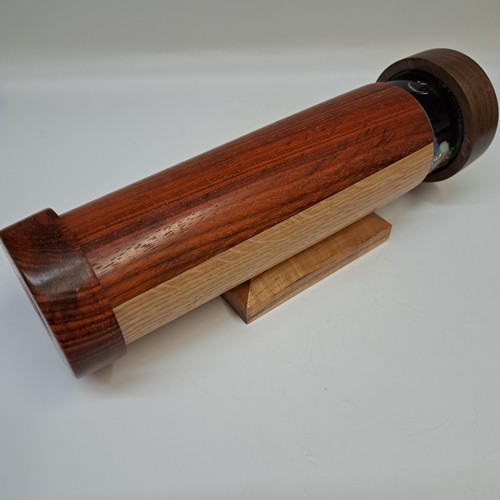 SC-148 Kaleidoscope, Exotic Hardwood Purple Heart, White Oak, Black Walnut, African Padauk $178 at Hunter Wolff Gallery