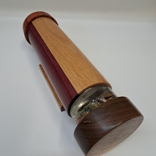 SC-148 Kaleidoscope, Exotic Hardwood Purple Heart, White Oak, Black Walnut, African Padauk $178 at Hunter Wolff Gallery