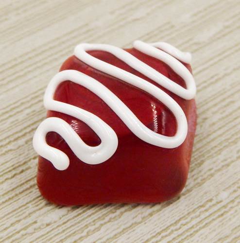 HG-007 Cherry Choc with Ribbon of White Chocolate $43 at Hunter Wolff Gallery