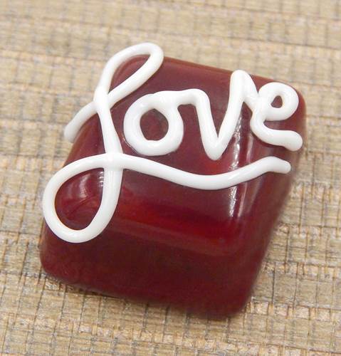 HG-008 Cherry Red & White Chocolate  LOVE $43 at Hunter Wolff Gallery